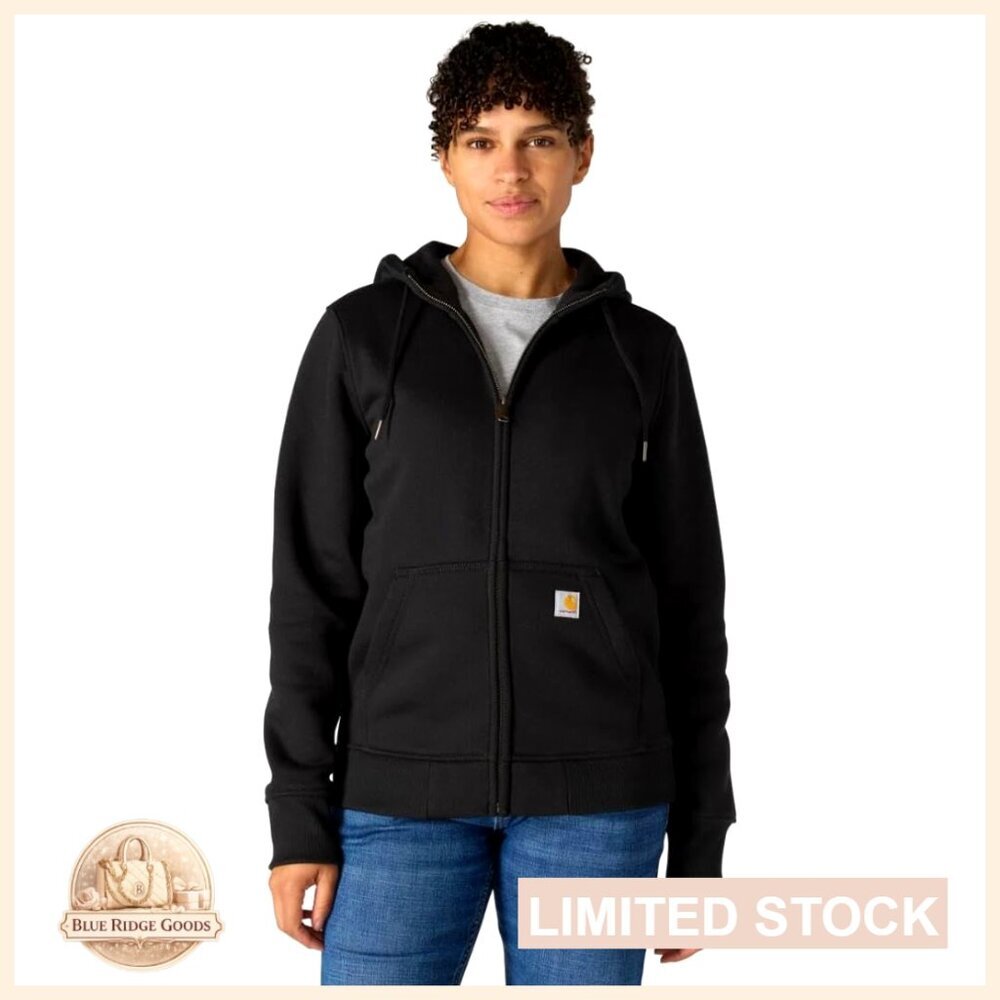 Full Zip Hoodie Sweatshirt Heavyweight Relaxed Fit Classic Casual Wear